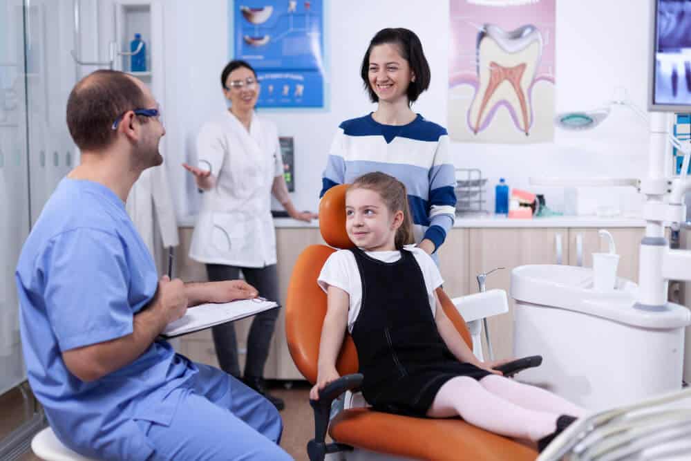 Young child at routine dental check-up — the child's first dentist visit in Belmont WA