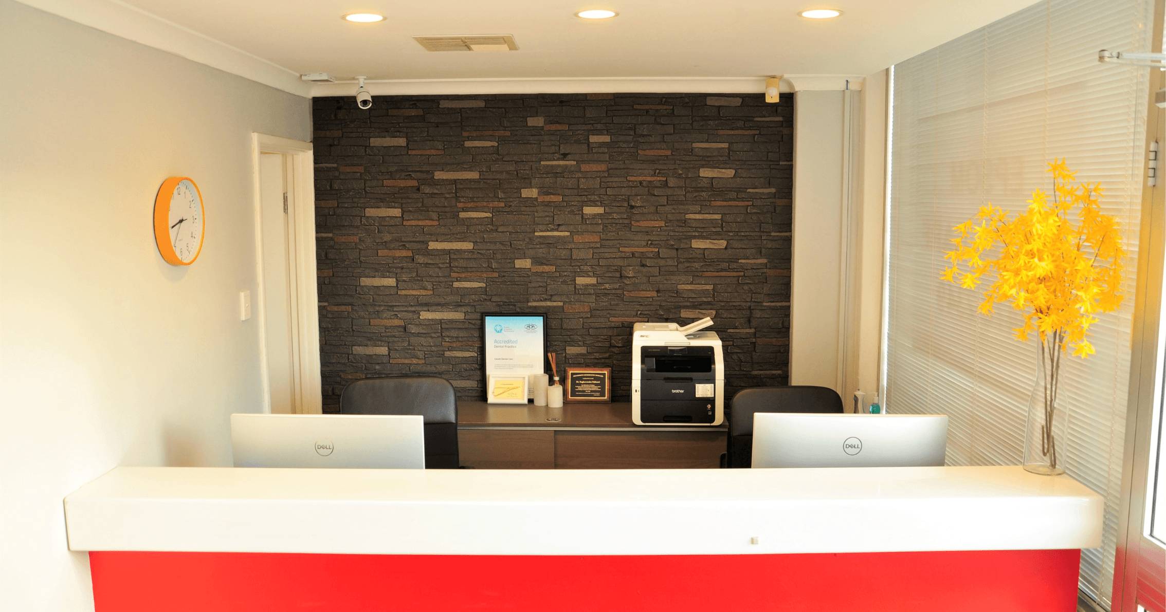 Friendly reception area at Epsom Dental Care Belmont WA