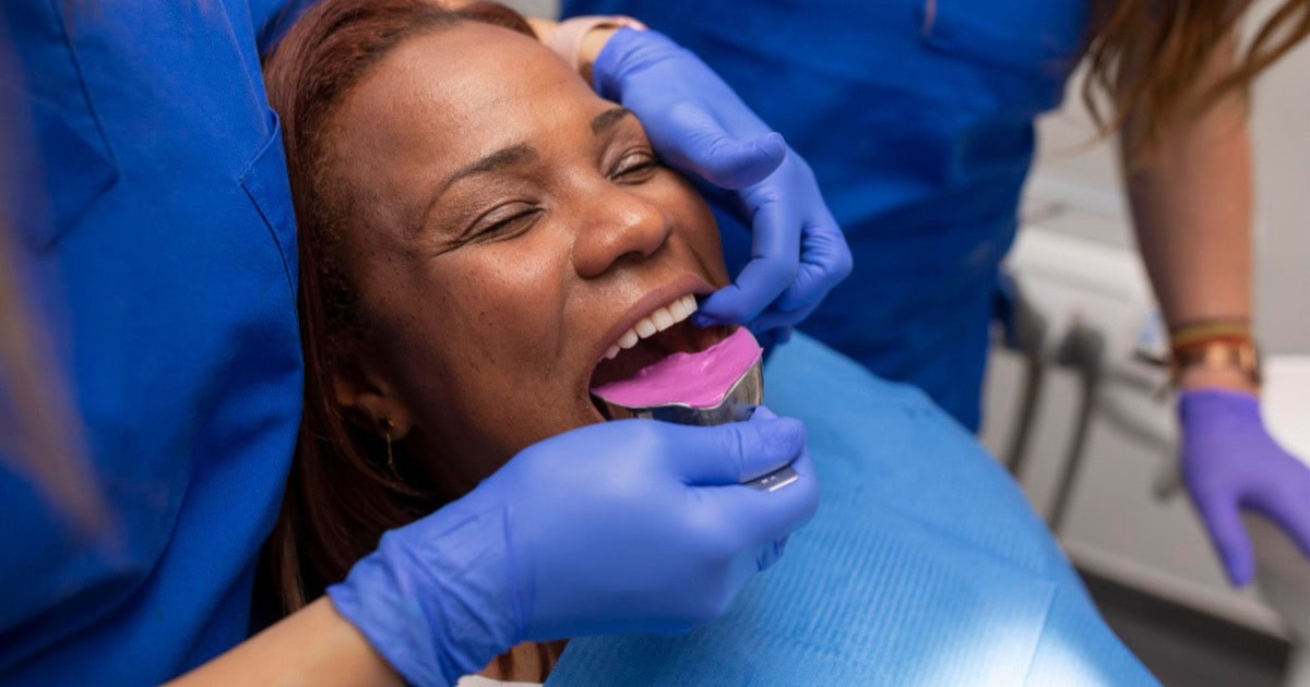 dental impression being taken in Belmont WA